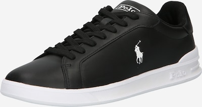 Polo Ralph Lauren Zemie brīvā laika apavi 'HRT CT II-SNEAKERS-HIGH TOP LA', krāsa - melns / balts, Preces skats