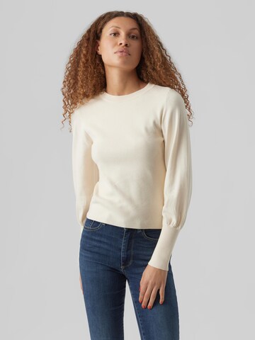 VERO MODA - Pullover 'HOLLY KARIS' em bege: frente