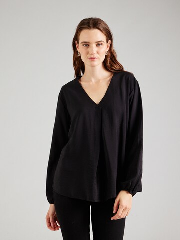 Sublevel Bluse in Schwarz: Vorderseite