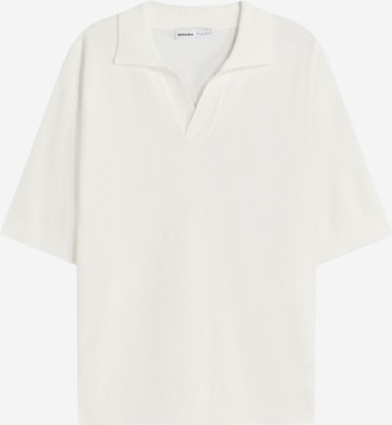 Bershka Neulepaita värissä valkoinen: etupuoli