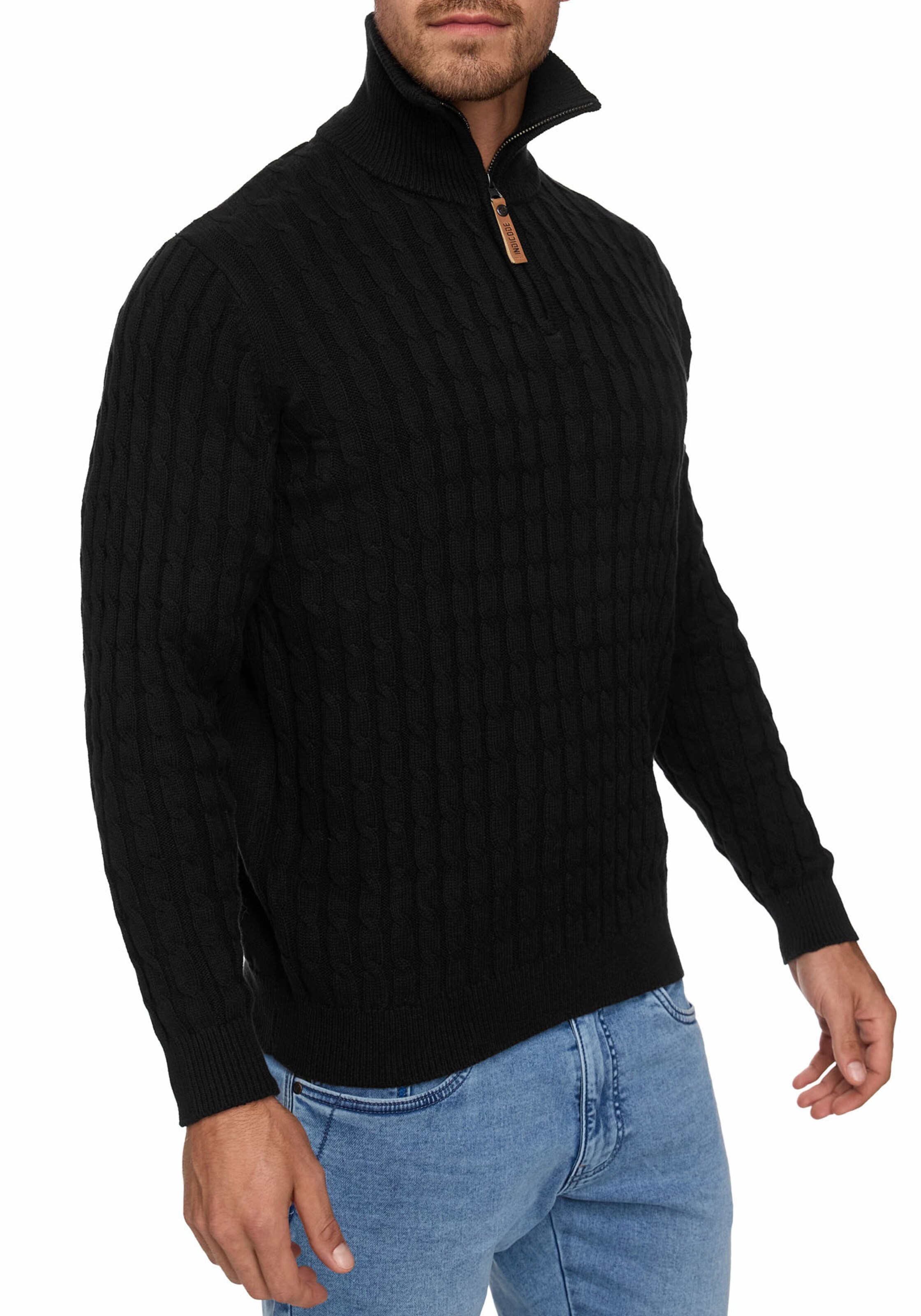 INDICODE JEANS Pullover in Schwarz