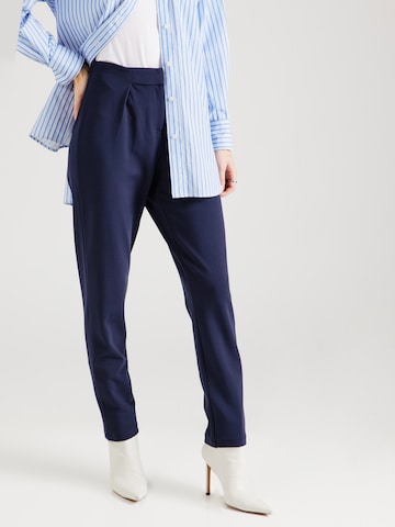 ABOUT YOU Regular Pleat-Front Pants in Blue: front