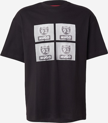 juoda HUGO Marškinėliai 'Draxon': priekis