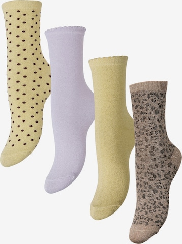 PIECES - Calcetines 'PCSEbby' en marrón: frente