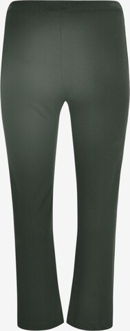 Yoek Regular Pleated Pants ' Diagonal ' in Green