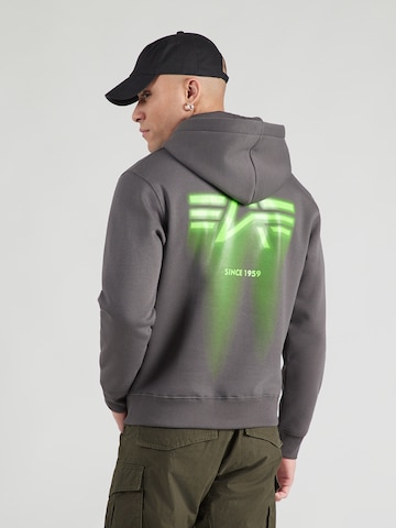 Bluză de molton de la ALPHA INDUSTRIES pe gri: față