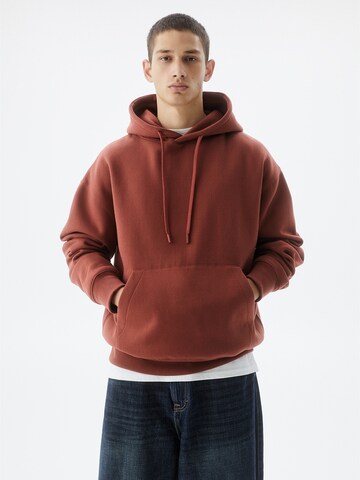 Sweat-shirt Pull&Bear en rouge : devant