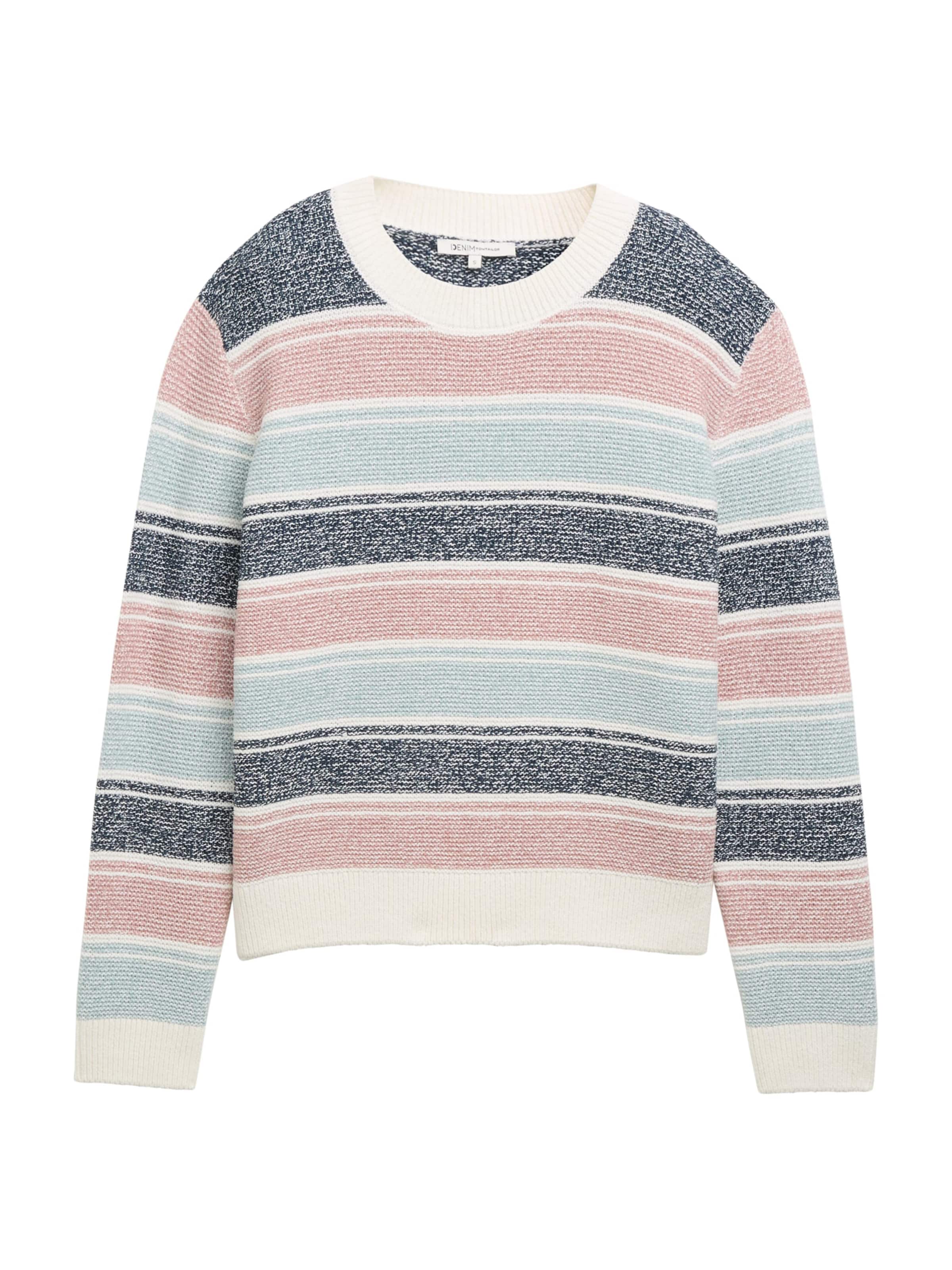 TOM TAILOR DENIM Sweter w kolorze różowy: przód