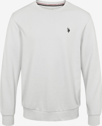 U.S. POLO ASSN. Sweatshirt 'Hugo' in Weiß: Vorderseite