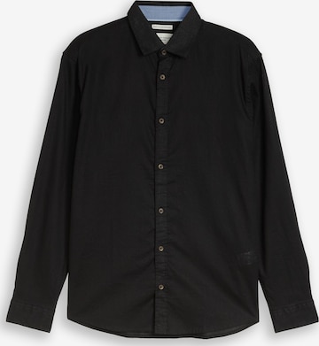 TOM TAILOR Рубашка в Черный: спереди