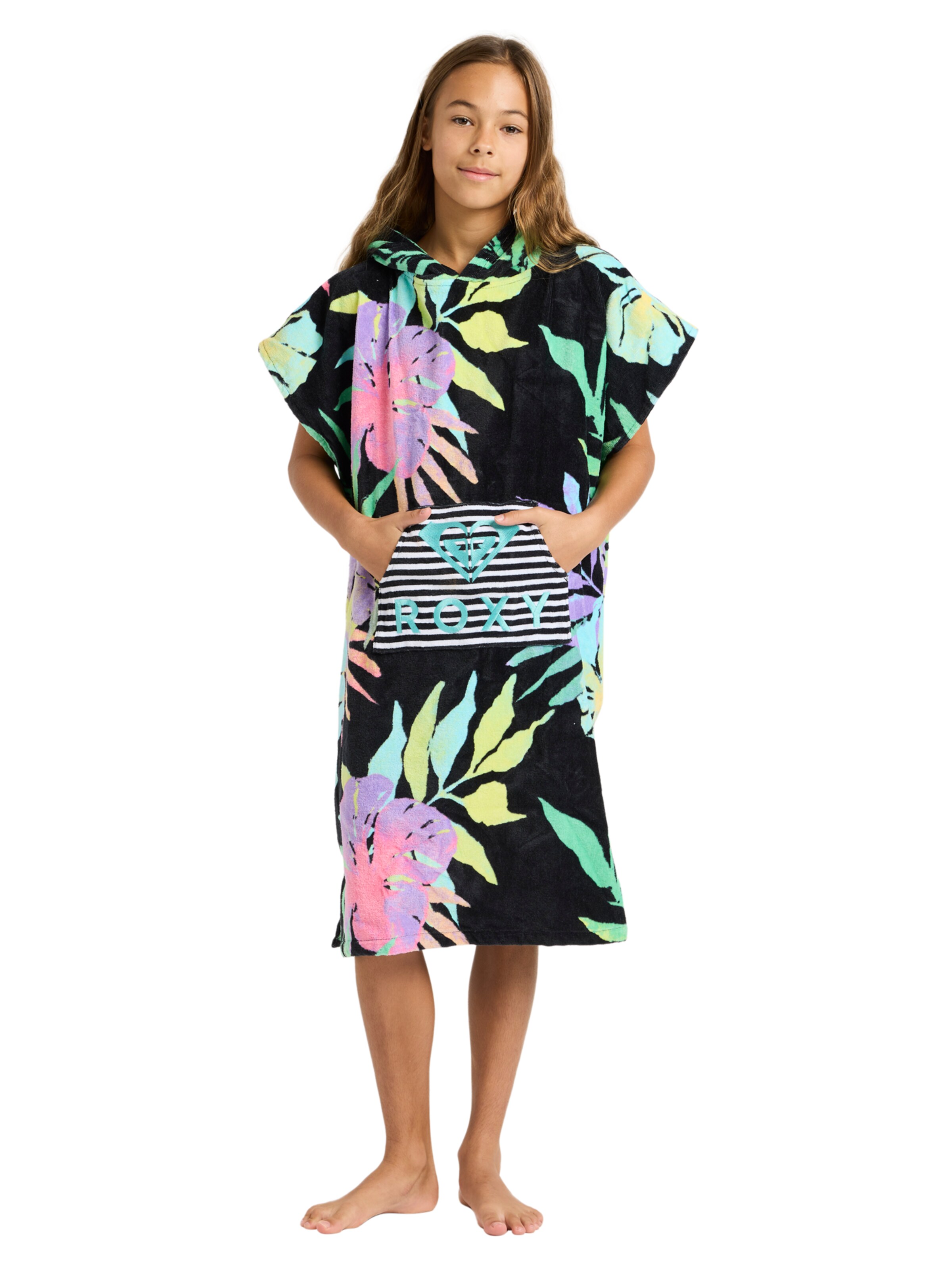 ROXY Bathrobe 'Stay Magical' in Black: front