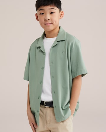 WE Fashion Средняя посадка Рубашка в Зеленый: спереди