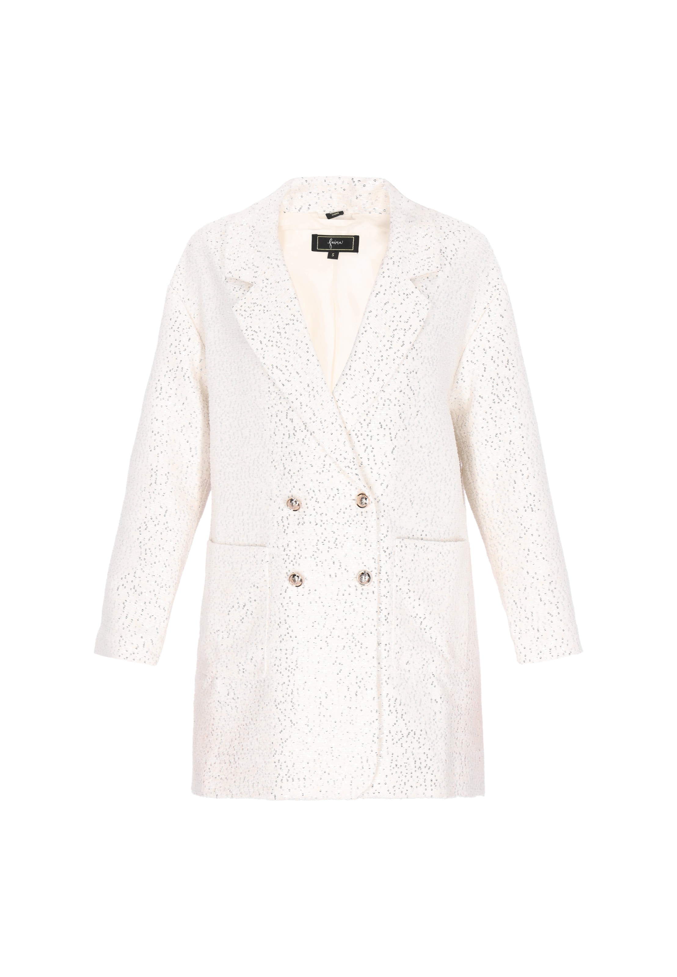 faina Blazer en blanc cassé, Vue avec produit