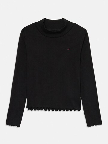 TOMMY HILFIGER Shirt 'MOCK LS' in Schwarz: Vorderseite