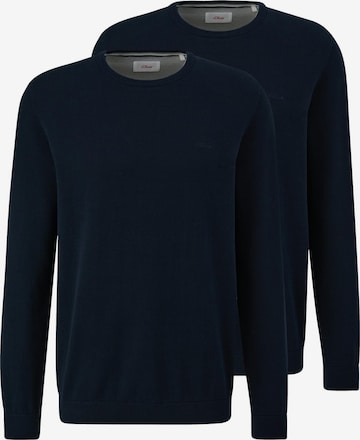 s.Oliver Pullover 'Basic' in Blau: Vorderseite