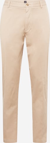 Regular Pantalon chino 'Kane-L' BOSS Black en beige : devant