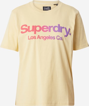 Superdry Koszulka w kolorze żółty: przód