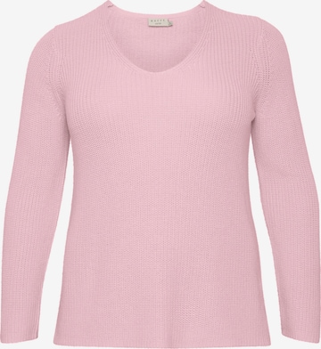KAFFE CURVE Trui in Roze: voorkant