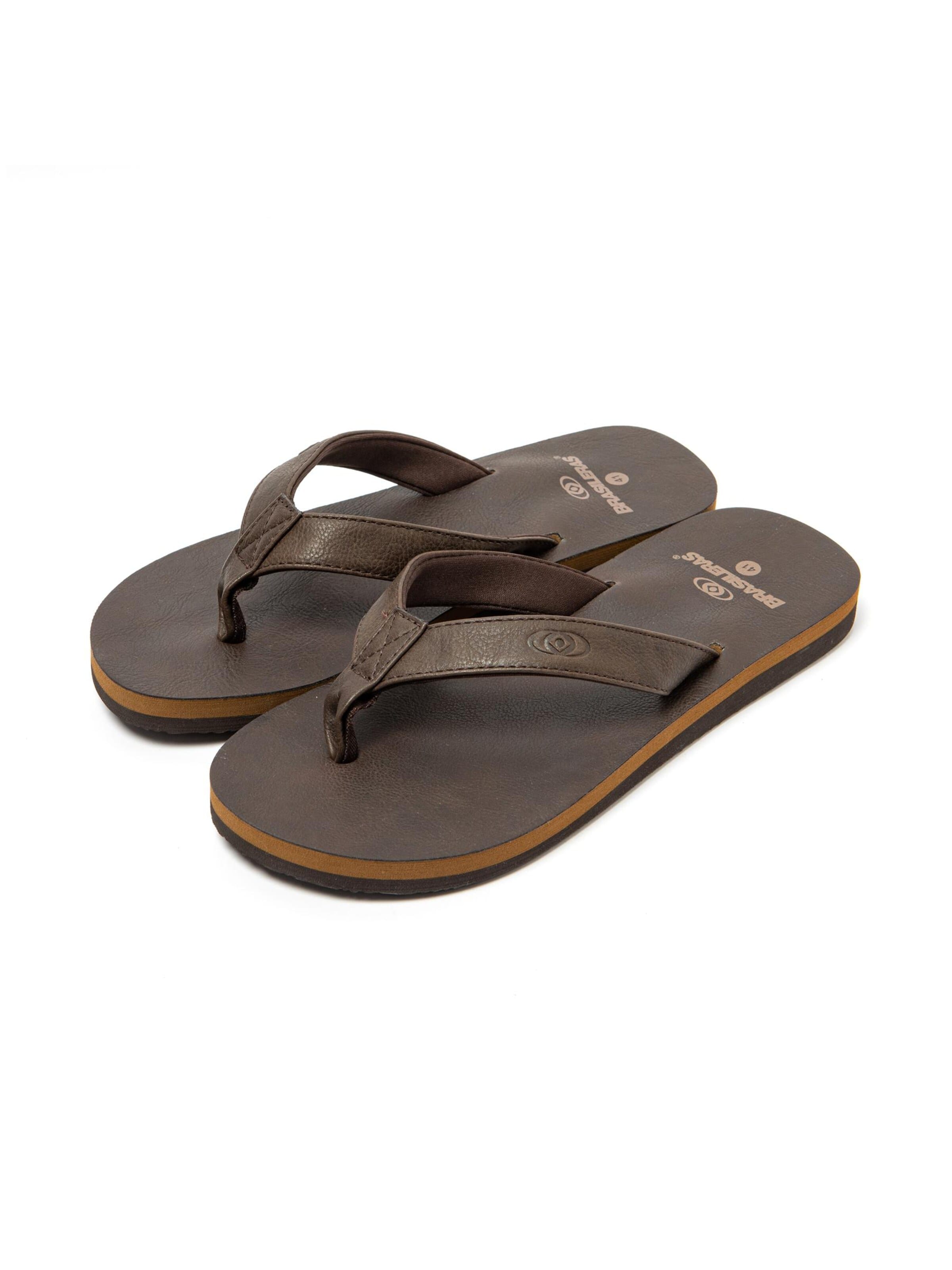 Brasileras Teenslippers in Bruin