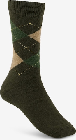 Chaussettes Boggi Milano en vert : devant