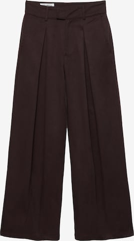 Pull&BearWide Leg/ Široke nogavice Hlače s naborima - crvena boja: prednji dio