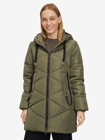 Cartoon Winter Jacket in Green: front