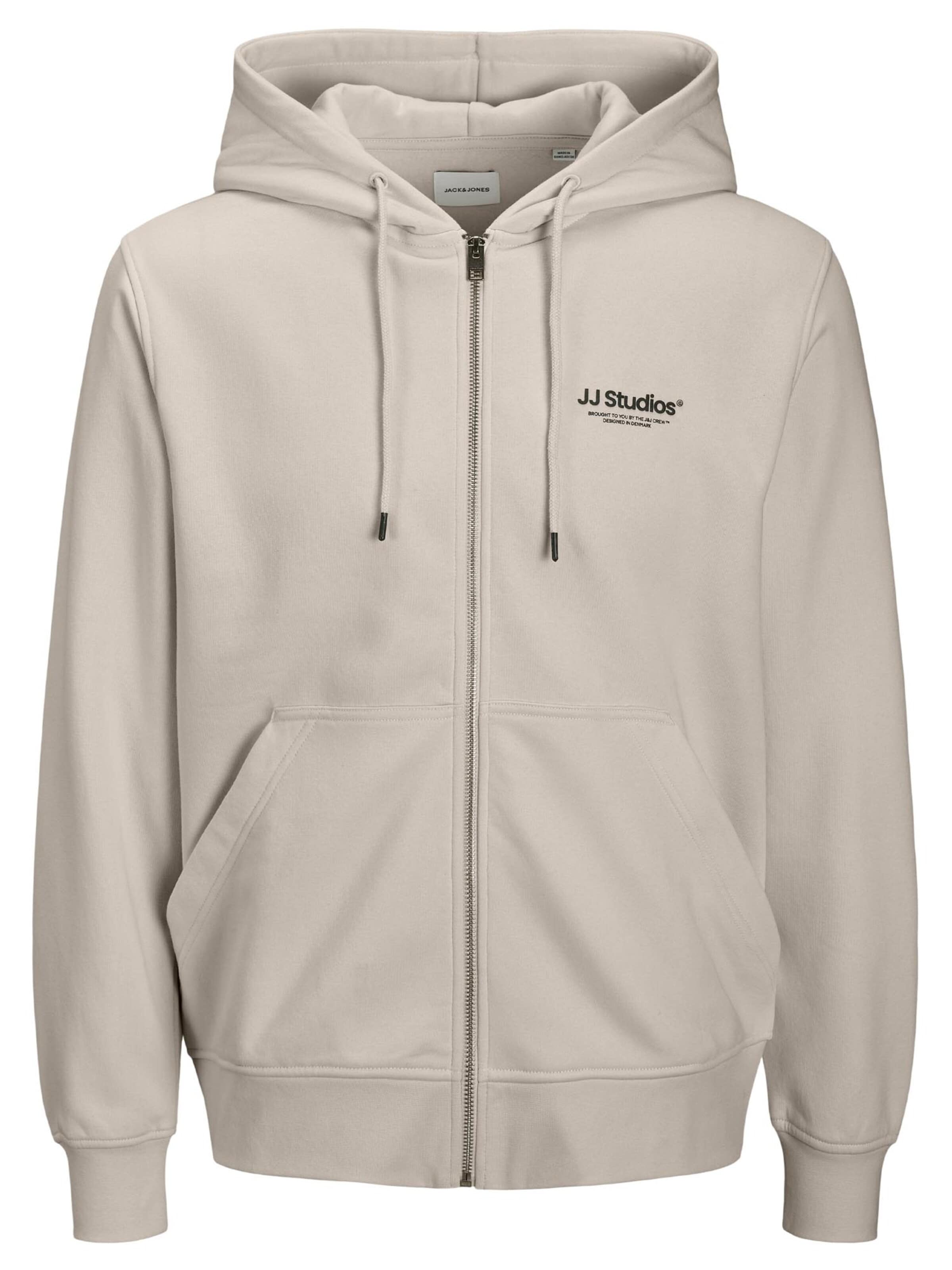 JACK & JONES Sweatjakke 'JJESoho' i XL i grå, Produktvisning