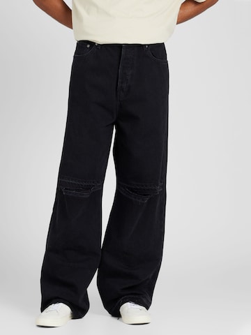 Loosefit Jeans 'Astro' di WEEKDAY in nero: frontale