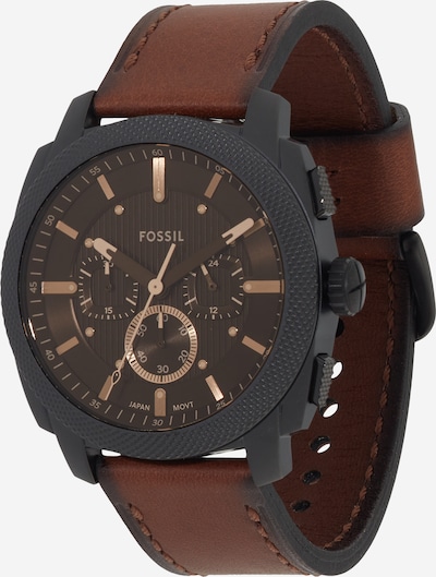 FOSSIL Analog Watch 'MACHINE' in One size in Chestnut brown / Black, Item view