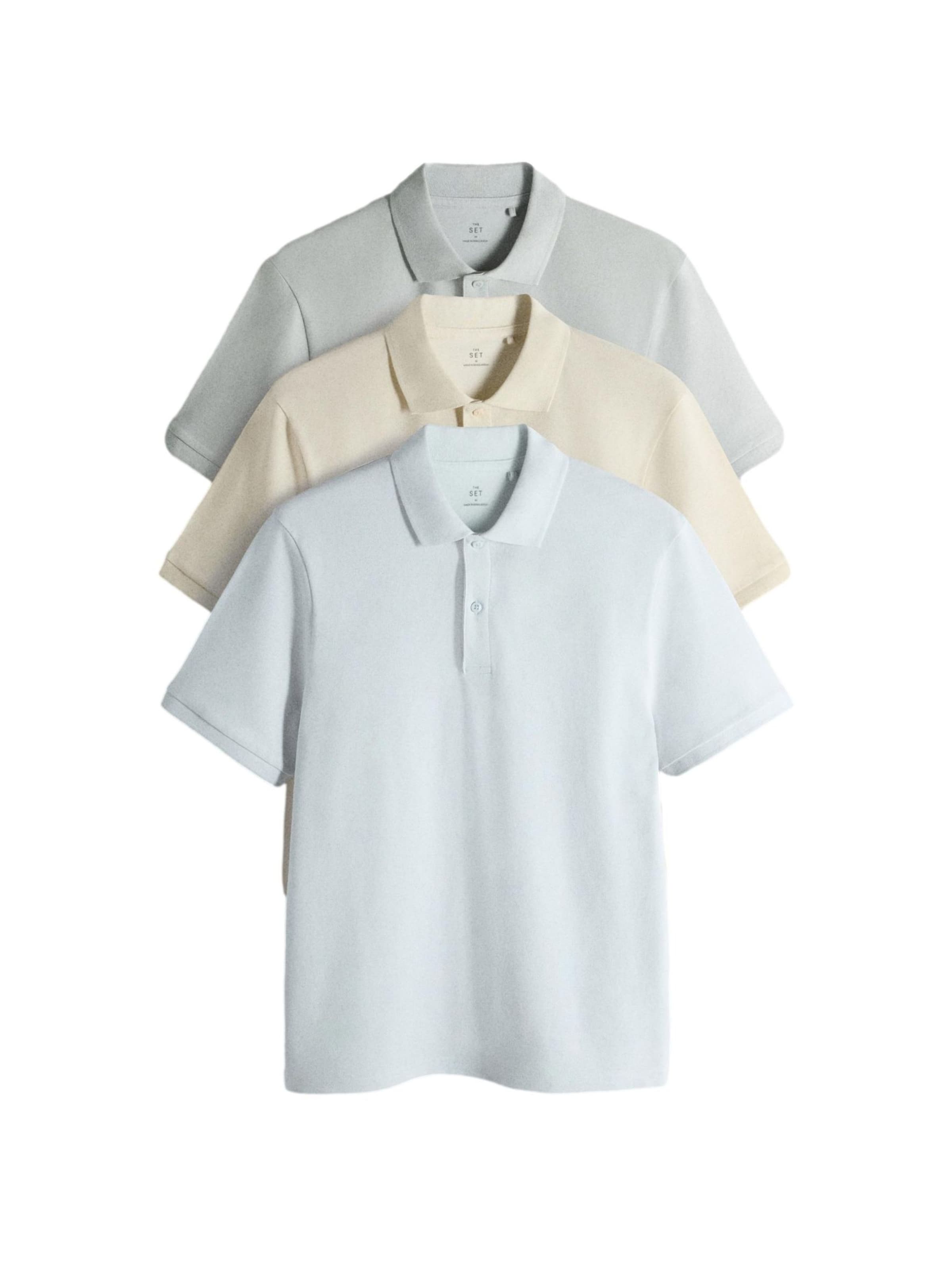 T-Shirt The Set en bleu : devant