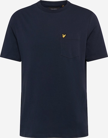 Lyle & Scott Klasický střih Tričko – modrá: přední strana