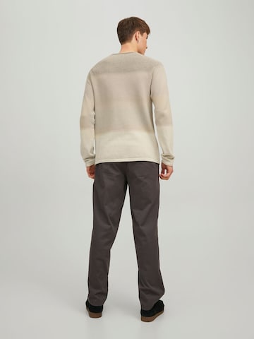 JACK & JONES Regular Fit Pullover 'JJEHill' i beige