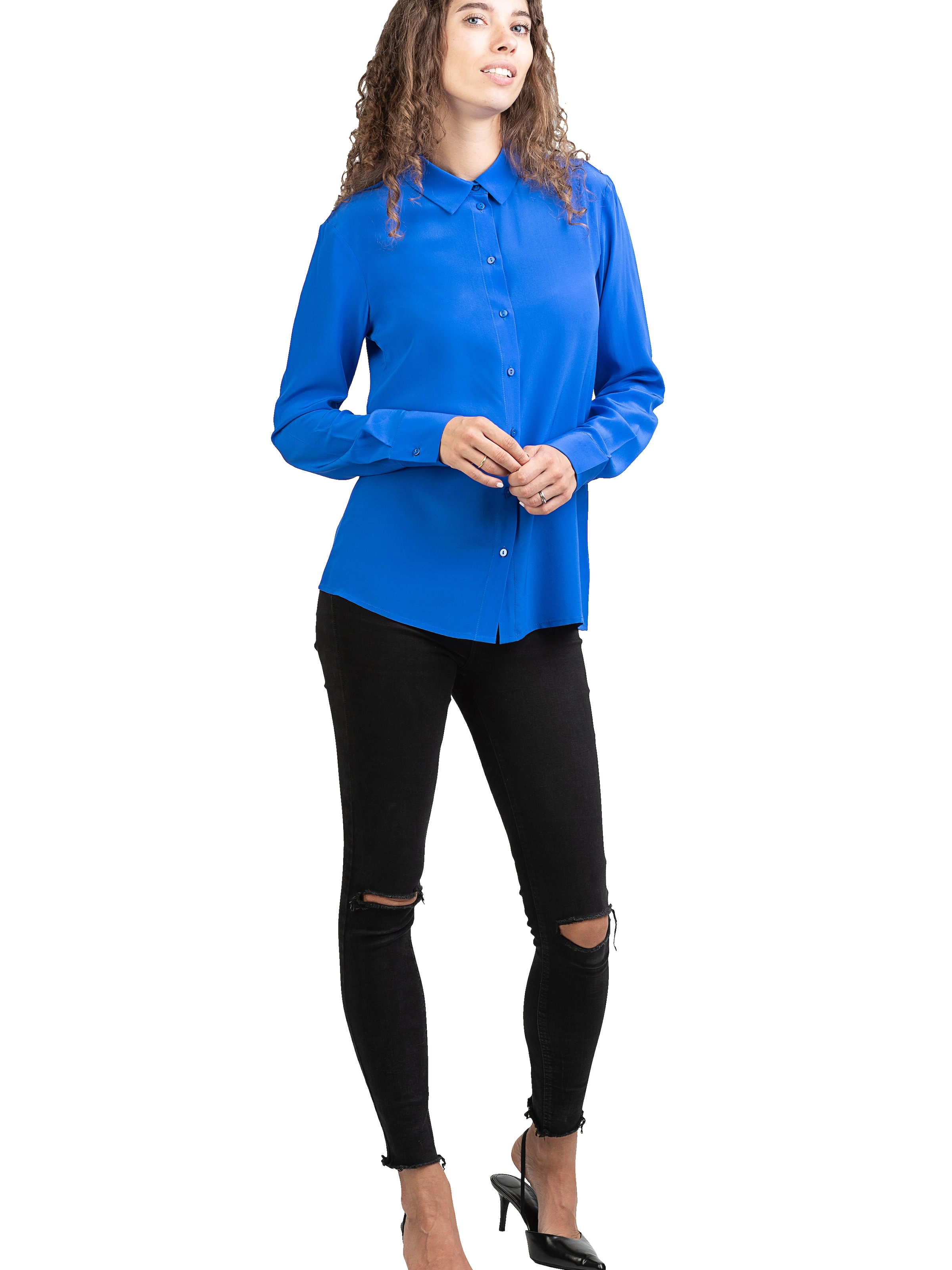 Posh Gear Bluse 'Collettoseta'‌‌‌‌‌‌‌‌‌‌ in Blau