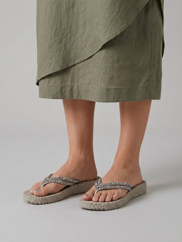 ILSE JACOBSEN T-bar sandals 'Cheerful08M' in Grey: front