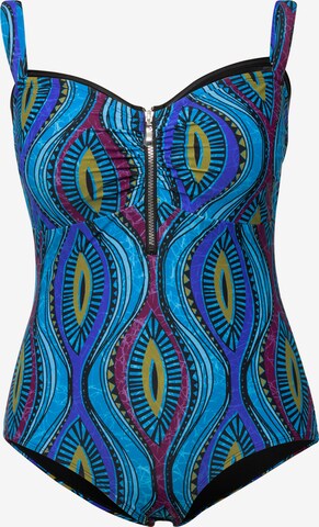 Ulla Popken Swimsuit in Blue: front