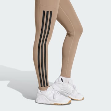 ADIDAS PERFORMANCE Skinny Sportbyxa 'Optime' i brun