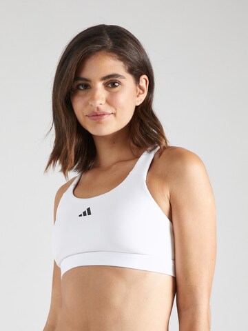 ADIDAS PERFORMANCE Bralette Sports bra 'Tlrdreact High Support' in White: front