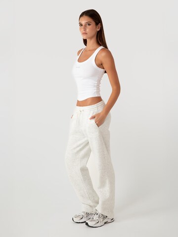 YO-GAYA Top 'Ribbed' in Wit