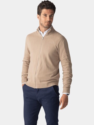 TEESHOPPEN Knit Cardigan in Beige