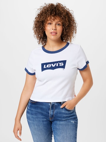 Tricou 'PL Graphic Mini Ringer' de la Levi's® Plus pe alb: față