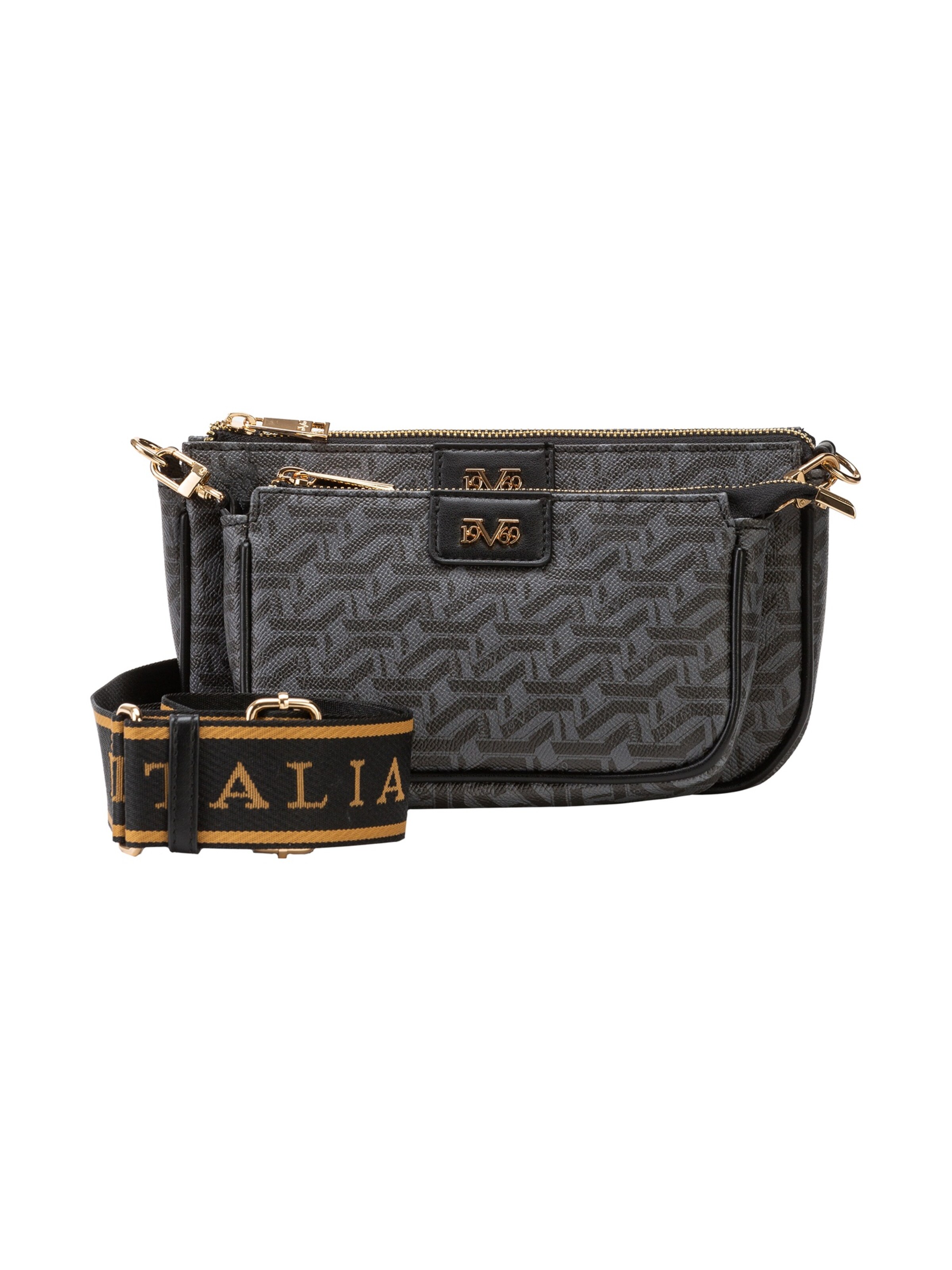 19V69 ITALIA Crossbody Bag 'Allegra' in Black: front