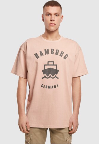 Merchcode T-Shirt 'Hamburg ' in Pink: Vorderseite