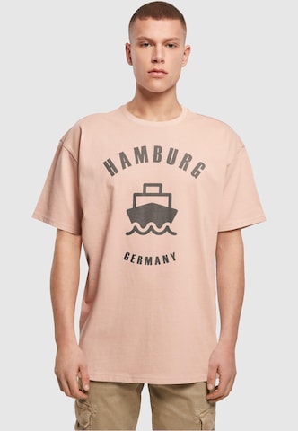 Merchcode Shirt 'Hamburg ' in Roze: voorkant