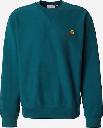Carhartt WIP - Sudadera 'American Script' en verde: frente