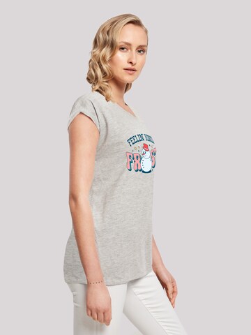 T-shirt 'Feelin Kinda Frosty Snowman' F4NT4STIC en gris