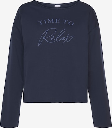 LASCANA Sweatshirt in Blauw: voorkant