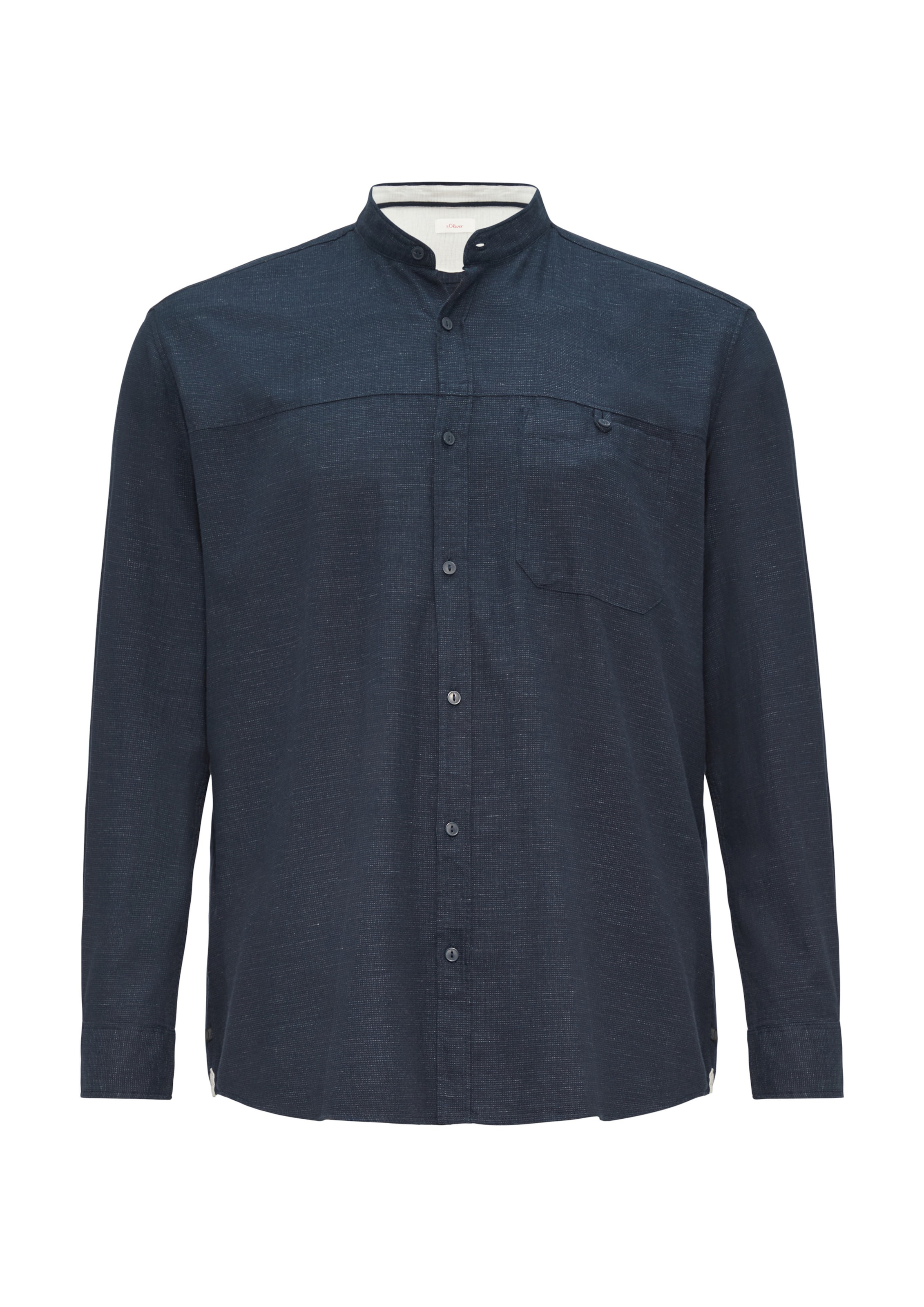 s.Oliver Men Big Sizes Regular Fit Hemd in Blau: Vorderseite