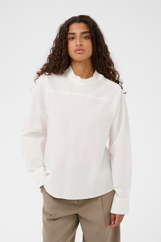 SOAKED IN LUXURY Bluse 'SLEmanda' i hvid: forside