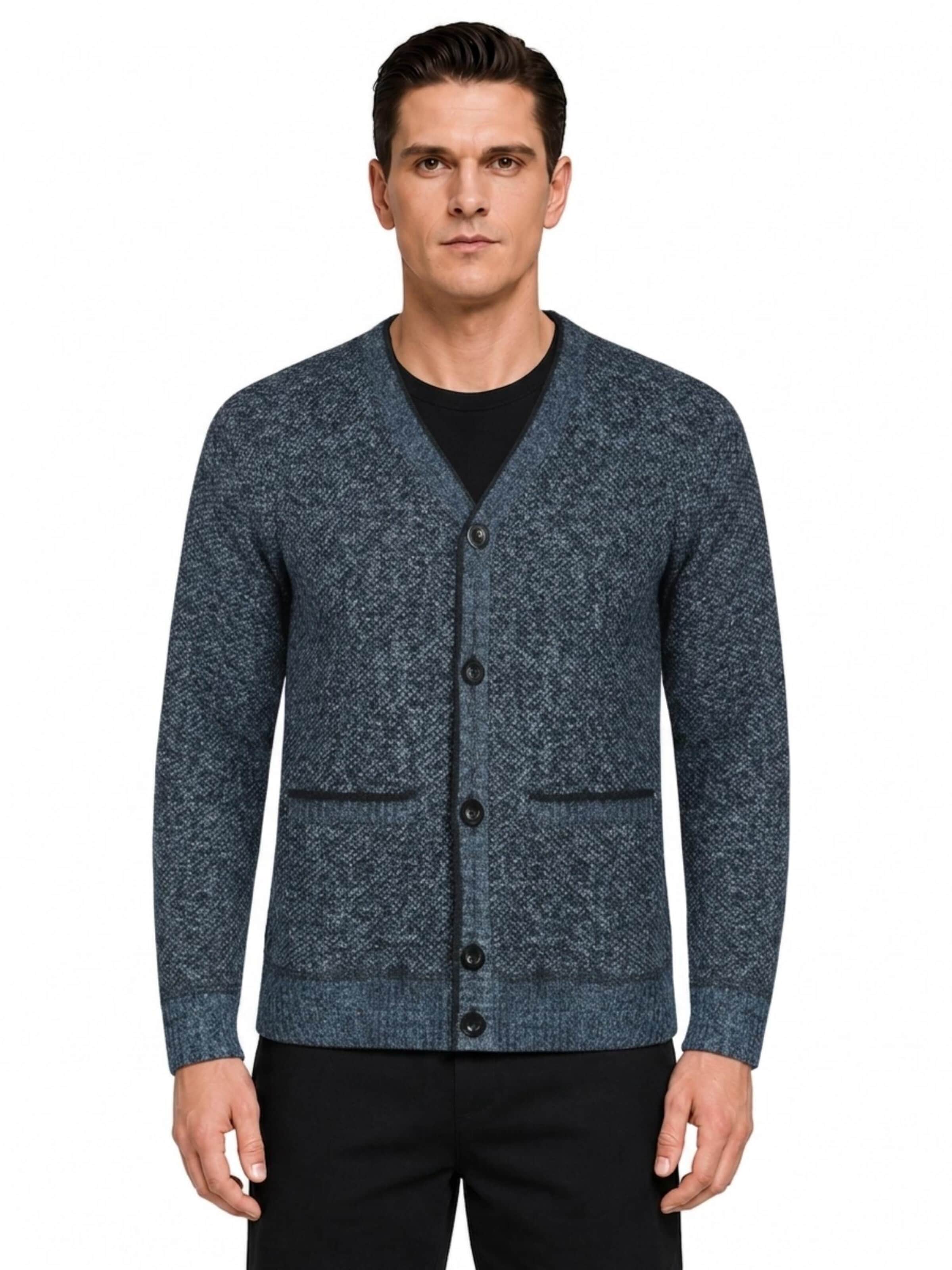 ALLTHEMEN Knit Cardigan in Blue
