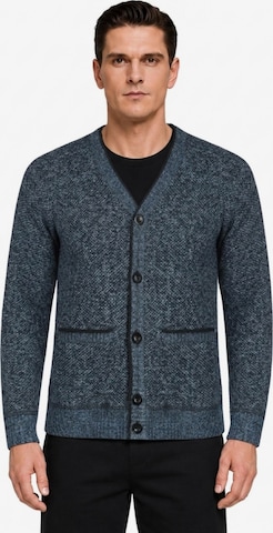 ALLTHEMEN Strickjacke 'Wollwolke' in Blau: Vorderseite
